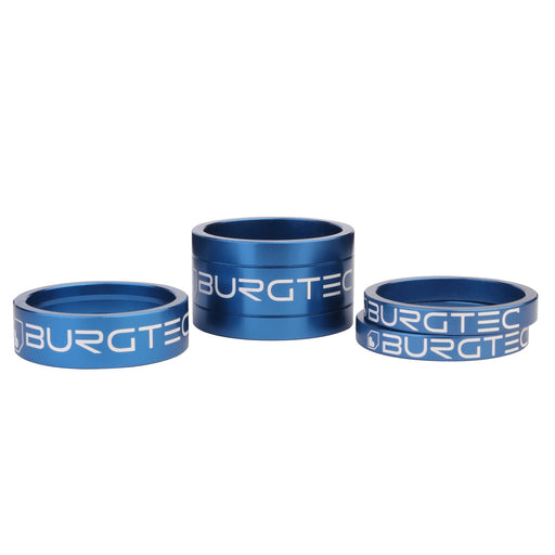 Burgtec 1-1/8 inch Headset Stem Spacer Kit - Deep Blue