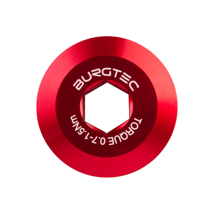 Burgtec Compatible with Shimano Crank Bolt - Race Red