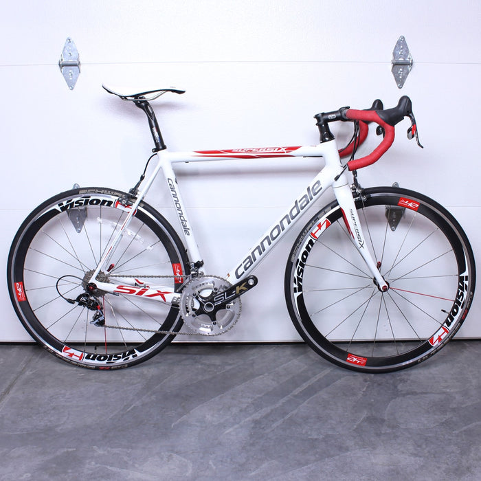 Cannondale 2009 SuperSix Hi-Mod Carbon 56cm White/Red Bike Used