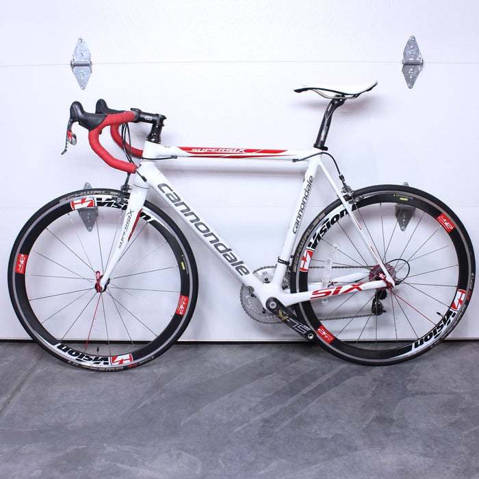 Cannondale 2009 SuperSix Hi-Mod Carbon 56cm White/Red Bike Used - BK1959