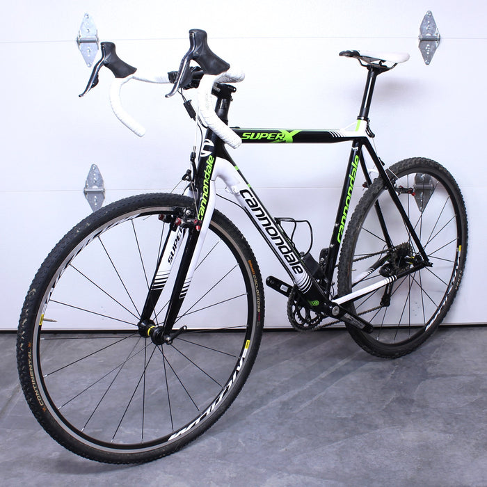 Cannondale SuperX Ultegra Di2 Rim Brake 54cm White/Green Bike Used - BK1963