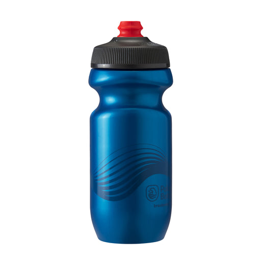 Polar Bottle Breakaway Water Bottle, 20oz - Wave Deep Blue/Charcoal