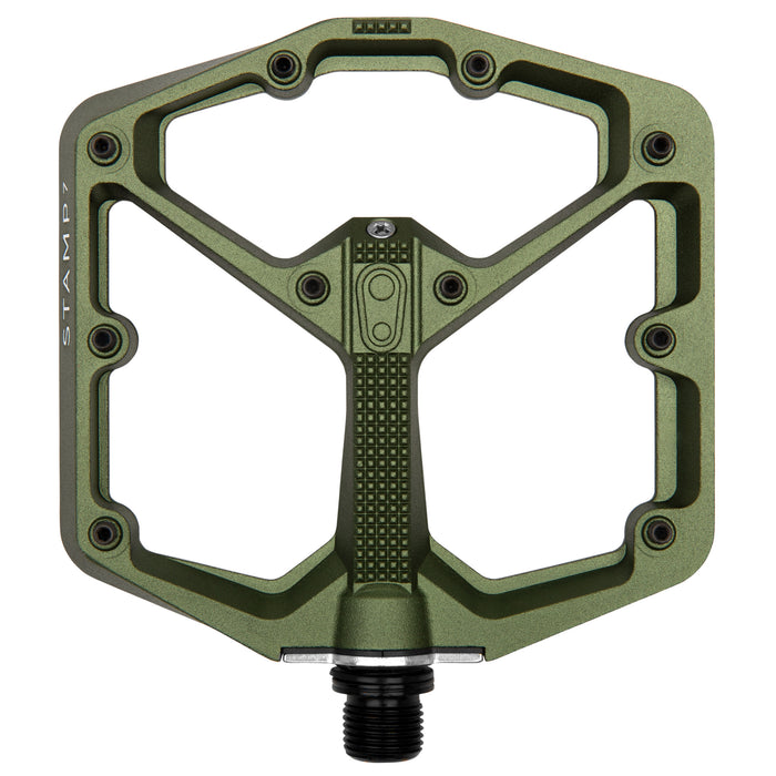Crank Brothers Stamp 7 Large Platform Pedals, Dark Green
