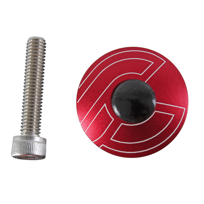 Cinelli Top Cap Kit, Cinelli, 1-1/8" Alloy Steerers, Red