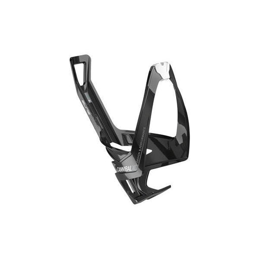 Elite Cannibal XC bottle cage, black glossy - white graphic