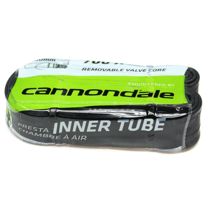 Cannondale 700c x 25 - 32c w/ 60mm Presta - Black Valve w/ Removable Core Valve Bicycle Inner Tube Single