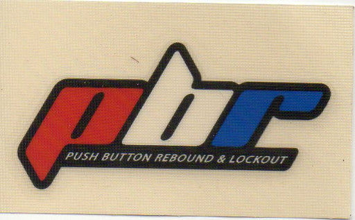 Cannondale Lefty PBR - Push button lockout and rebound Small Decal/Sticker Red, white, blue, black