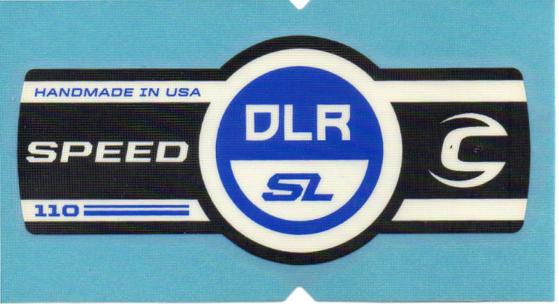 Cannondale Lefty Speed DLR SL 110 Band Decal/Sticker Black, white, blue