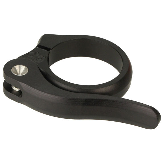 DKG Big Flip-Lock seat clamp, 38.1mm (1-1/2") - blk
