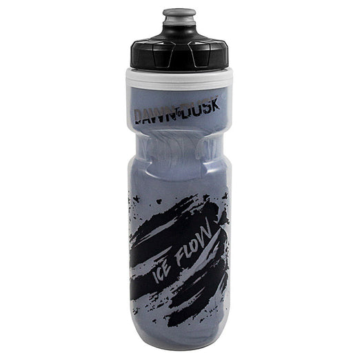 Dawn To Dusk Ice Flow Water Bottle, 21oz - Black/Clear