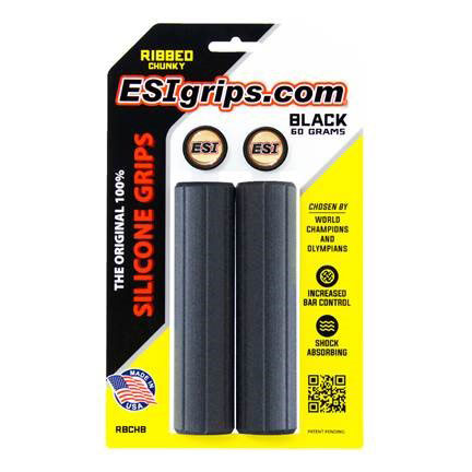 ESI grips MTB Ribbed Chunky Silicone Grips, Black