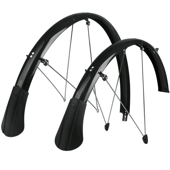 SKS Chromoplastic Longboard P45 Fender Set, F/R Black