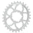5Dev 7075 6% Oval Chainring, 3mm Offset, 32T - Raw/Clear