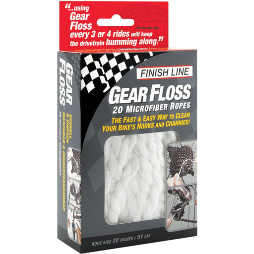 Finish Line Gear Floss Microfiber Cleaning Rope, 20/Box