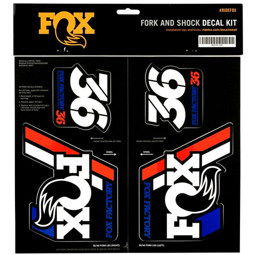 FOX Heritage Decal Kit for Forks and Shocks Red/White/Blue 803-01-339