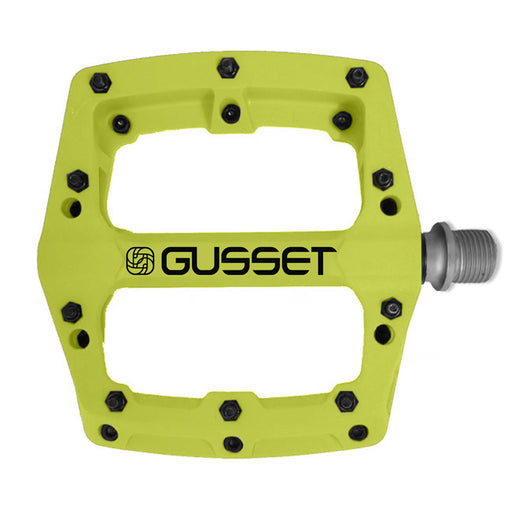 Gusset Slim Jim Nylon 9/16" Bicycle Pedals, Lime