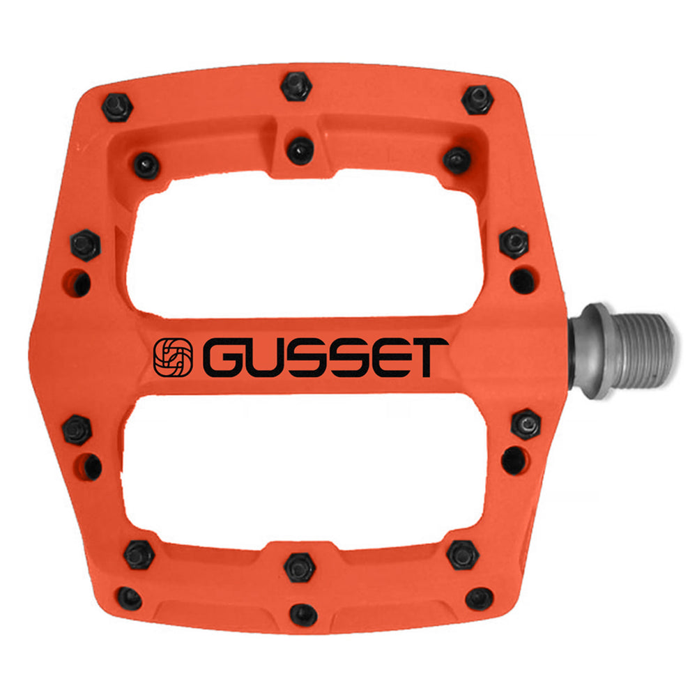Gusset Slim Jim Nylon 9/16" Bicycle Pedals, Orange