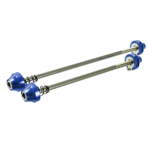 Halo Hex Key wheel skewers, F/R - blue STD length