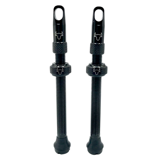 Hold Fast Cycling Tubeless Valve Stem, 65mm (Pair) - Black