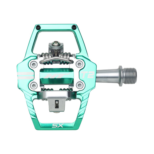 HT Pedals T2-SX Clipless Platform Pedals, CrMo - Turquoise