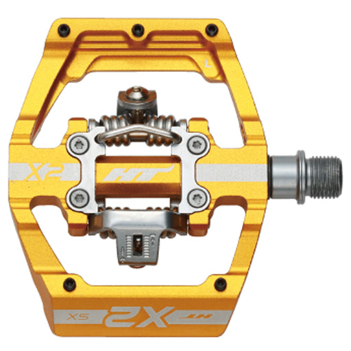 HT Pedals X2-SX Clipless Platform Pedals, CrMo - Gold
