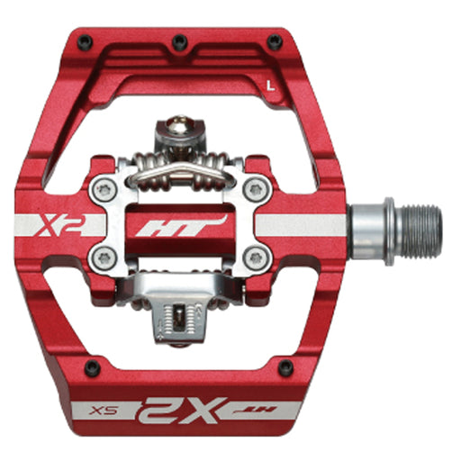 HT Pedals X2-SX Clipless Platform Pedals, CrMo - Red