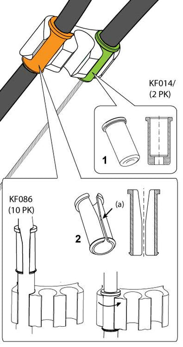 Cannondale Hydraulic Hose or Cable Housing Guide 10 pack - KF086/