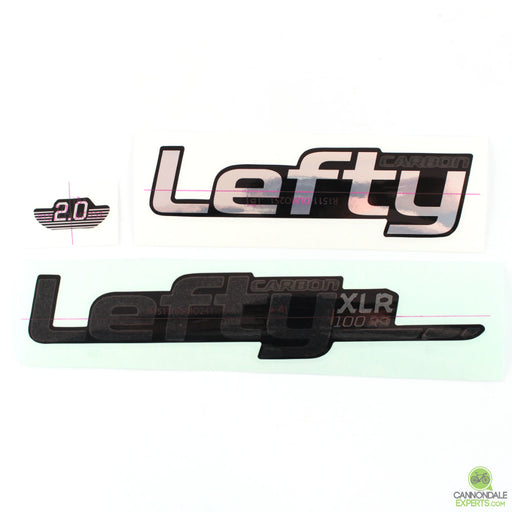Cannondale Lefty 2.0 Carbon XLR 100 29 F-Si Dark Grey/Chrome Decal Set