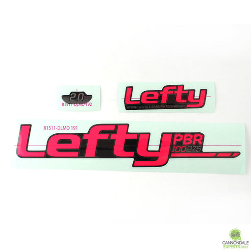 Cannondale Lefty 2.0 100 27.5 F-Si Deep Pink/Grey Decal Set