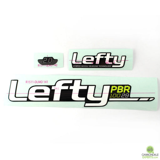 Cannondale Lefty 2.0 PBR 100 29 F-Si White/Green Decal Set