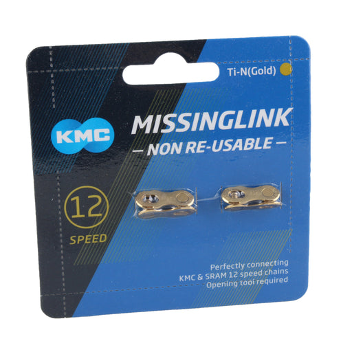 KMC MissingLink-12-Ti Gold Connector, 2/Card