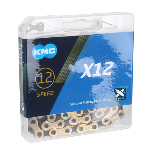 KMC X12 Ti-Nitride Coated 12sp Chain, Gold/Black