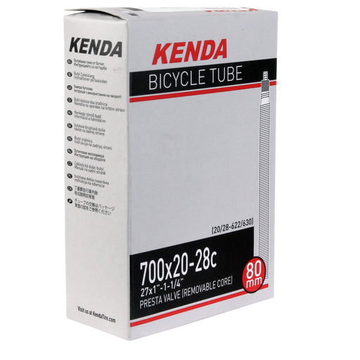 Kenda Butyl tube, 700 x 20-28c Presta Valve/80mm RVC - each