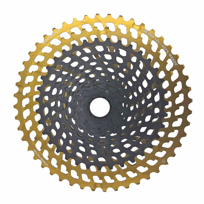 Leonardi General Lee 12sp Cassette, 9-48t - Black/Gold