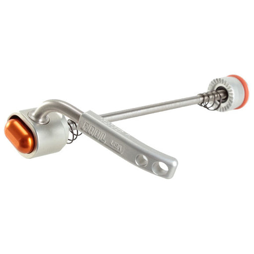 Paul Components Quick release skewer, 100mm (front) - silver w/orange
