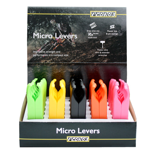 Pedro's Micro Levers Tire Levers, 4 Colors - Box of 25 Pairs