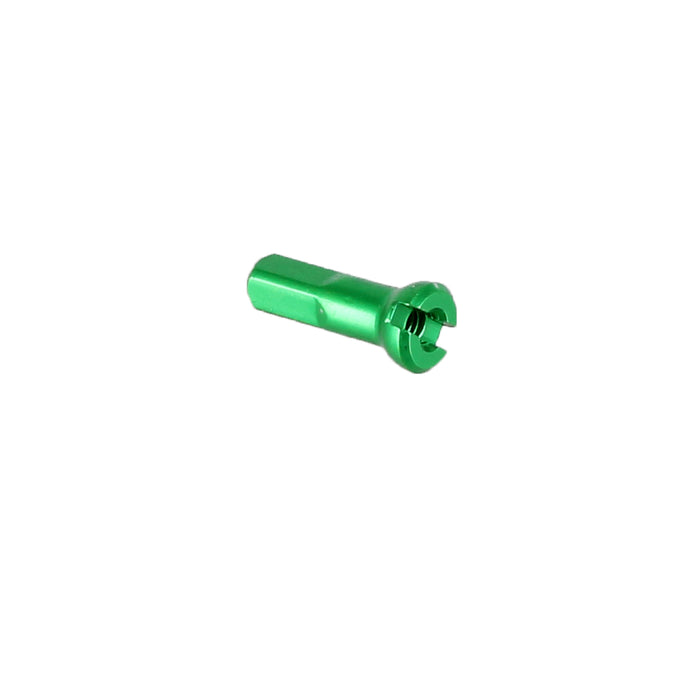 Sapim Alloy Polyax Nipple, 14g/14mm - Bright Green 100/Bag