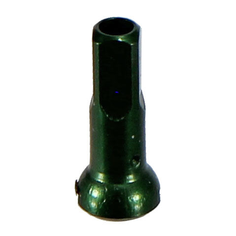 Sapim Secure Lock Alloy Nipple, 14g/14mm, Green, 100/Count