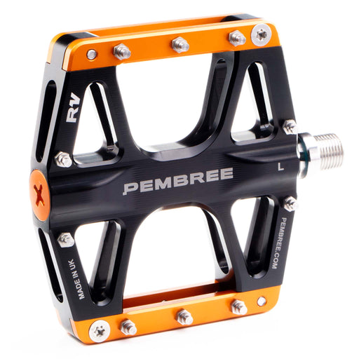 PEMBREE R1V Platform Pedals, Black/Orange