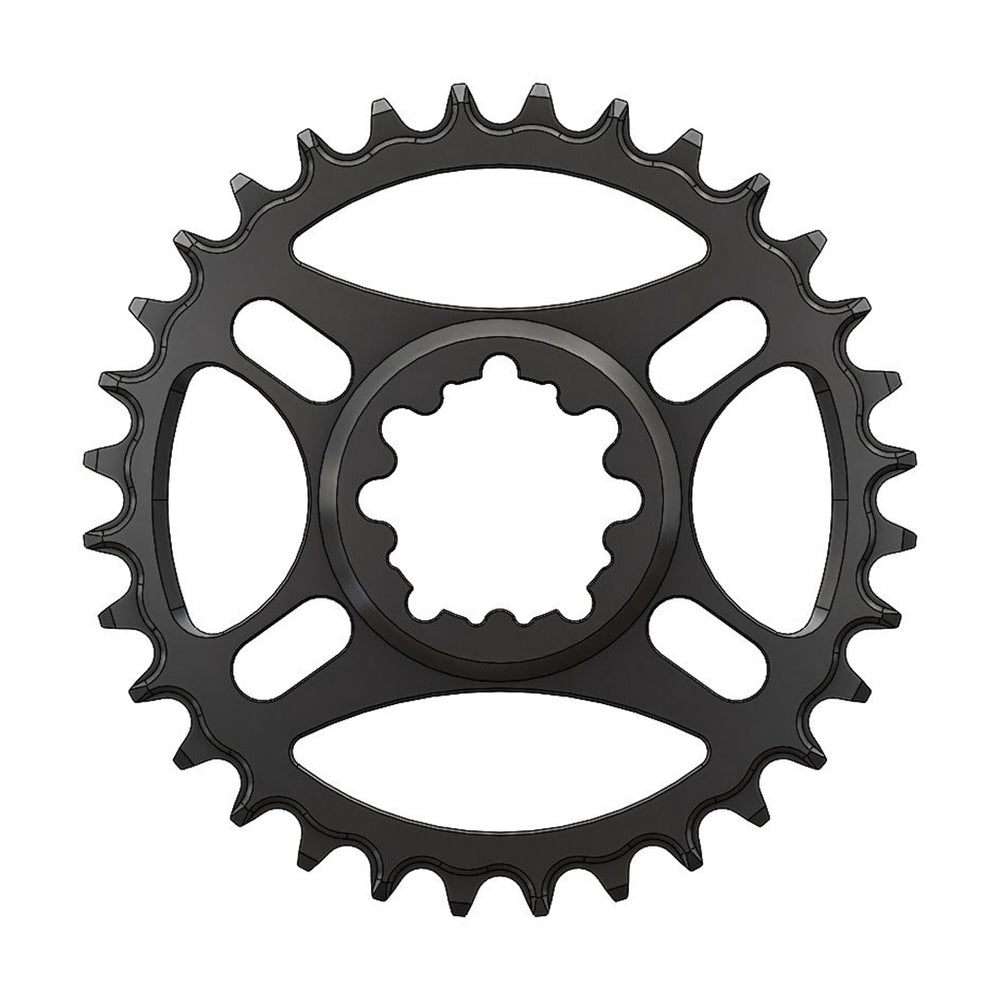 Pilo Round 3-Bolt SRAM Dub (Boost 3mm) Chainring, 34T, Blk