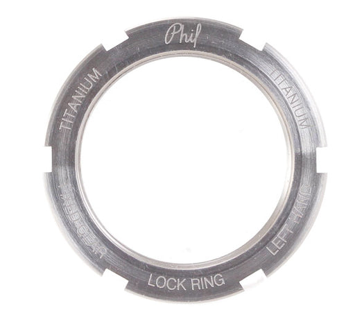 Phil Wood Stainless Track Lockring, 133.5mm x 24tpi Left-H - Sil