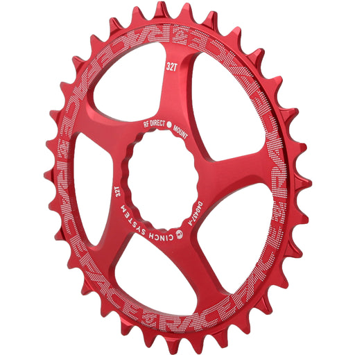 Race Face Narrow Wide Chainring: Direct Mount CINCH 32t Red