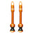 RideFast Nut Jobs Tubeless Valves, 46mm Pair- Orange