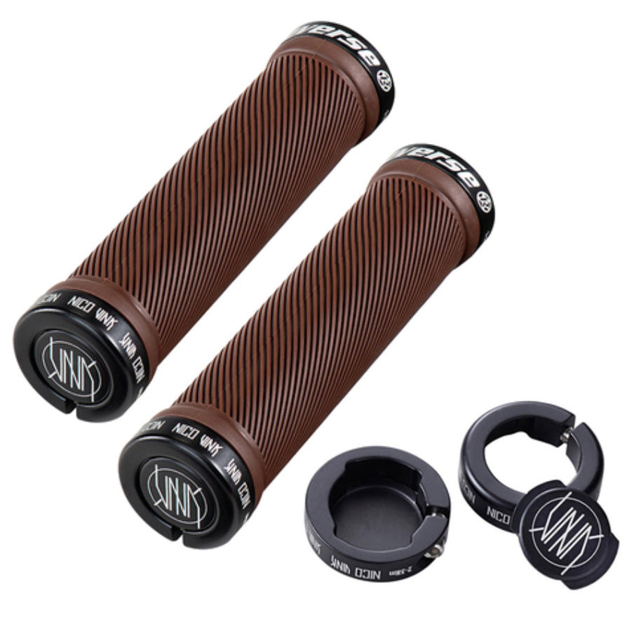 Reverse Nico Vink Lock-On Grips, 30mm, Brown/Black