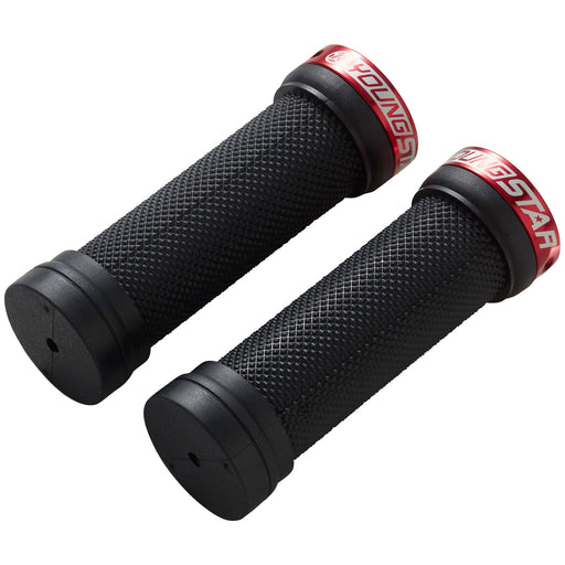 Reverse Youngstar Single Lock-On Grips, Black/Red