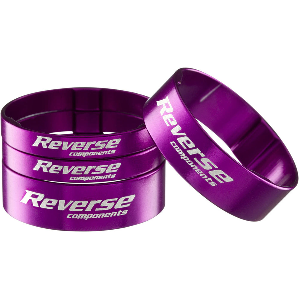Reverse Ultralight Headset Spacer Set, Set/4, Purple 1-1/8"