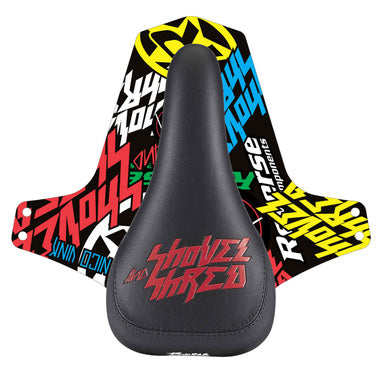 Reverse Nico Vink Shovel and Shred Saddle, Black/Red