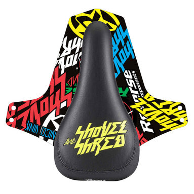 Reverse Nico Vink Shovel and Shred Saddle, Black/Yellow
