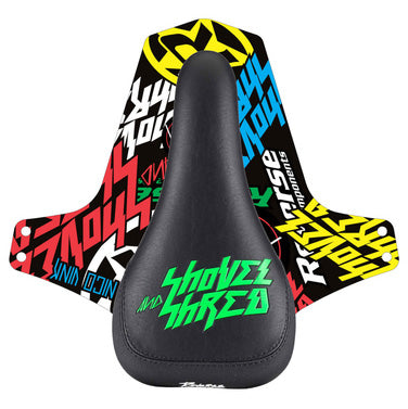 Reverse Nico Vink Shovel and Shred Saddle, Black/Neon Green