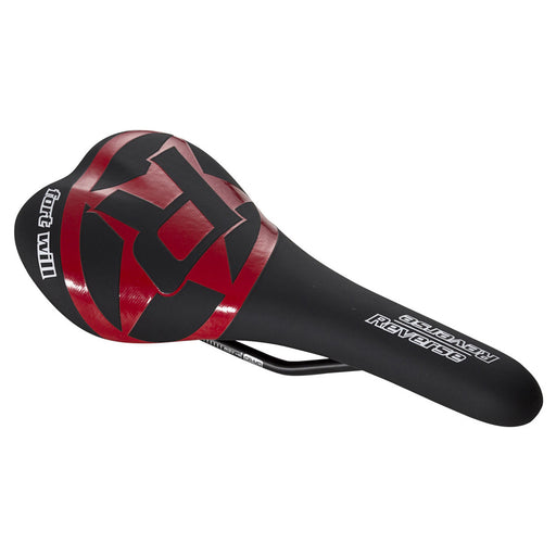 Reverse Fort Will Style Bike Saddle, Black/Red